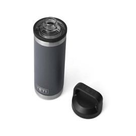 YETI Rambler Water Bottle 18 oz (532 ml) Charcoal - Stainless Steel Water Bottle, Sports Water Bottle with Chug Closure, Insulated Sports Bottle
