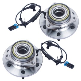AUQDD 515093 x2 (6 Lug W/ABS) Front Wheel Hub and Bearing Assembly Compatible With 2006 2007 2008 Hummer H3