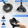 LOVLOY Toilet Plunger with Holder, Heavy Duty 5.7" Drain Bathroom