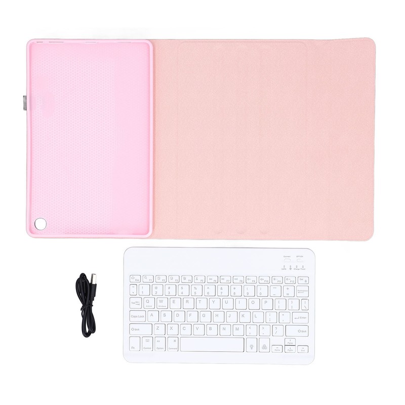 10.6in Backlit Keyboard Case RGB Detachable Keyboard PU Leather Protective