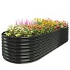 FRIZIONE 9FT(L)×4FT(W)×2FT(H) Galvanized Raised Garden Bed Outdoor, Metal Raised Garden