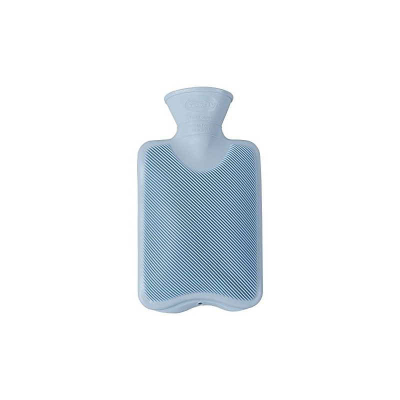 Fashy Children's Hot Water Bottle 0,8 L Single Ribbed Blue