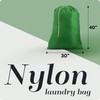 Nylon Laundry Bag - Locking Drawstring Closure and Machine Washable.