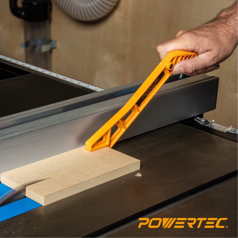 POWERTEC Deluxe Magnetic Push Stick Fits Table Saws, Router Tables,