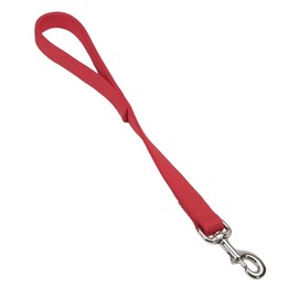 City Traffic Lead Strong Short Dog Control Handled Leash 2 Ply Double Layer Nylon (18 Inch Red)
