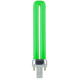 Sunlite PL9/G9 9-Watt Compact Fluorescent Plug-In 2-Pin Light Bulb, Green