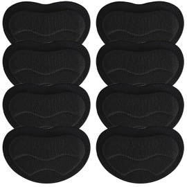 Heel Pads Pack of 4 - Soft and Breathable Heel Pads for Shoes - Shoe Pads for Too Large Shoes - Heel Protection Against Blisters - Heel Cushion Improved Comfort Shoe (Black, Universal)