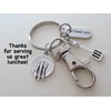 Food Server, School Lunch Serving Staff Appreciation Keychain, Small Spatula,