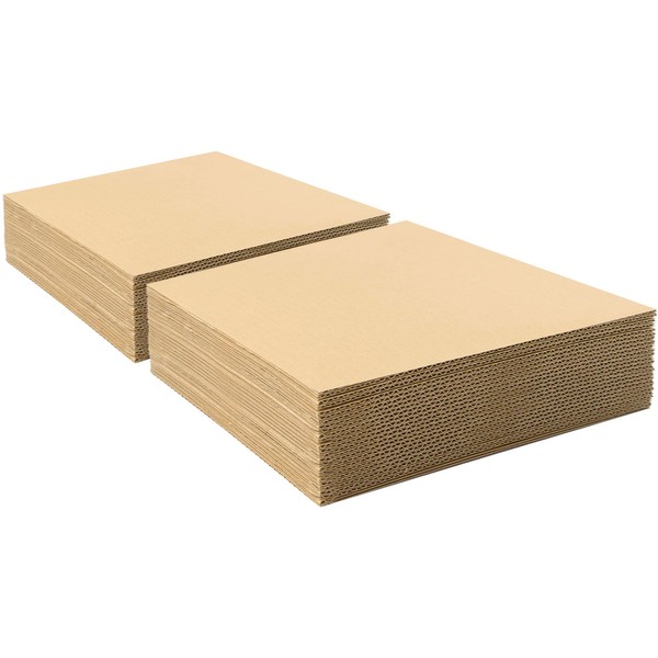 Golden State Art, 50 pack 12x12 Corrugated Cardboard Sheets Cardboard