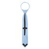 Jacob Alexander Boy's 14" Pretied Solid Color Zipper Tie -
