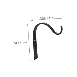 Mipcase 6pcs S Shape Wall Mounted Flower Basket Hooks Durable Iron Art Hangers for Planters Birds Feeders Garden Decor Versatile Sturdy Design for Home Patio Garden Use