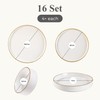 GBHOME Ceramic Dinnerware Sets With Double Bowl for 4, 16