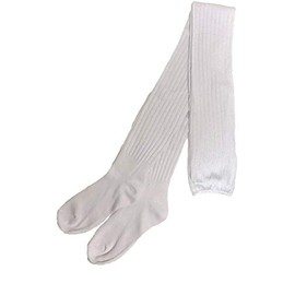 Loose Socks, 39.4 inches (100 cm) Length, White, Plain, School Socks, Cosplay, Socks, white (off-white)