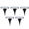 5Pcs Solar Power Underground Light Landscape Lamp 16 LED RainProof