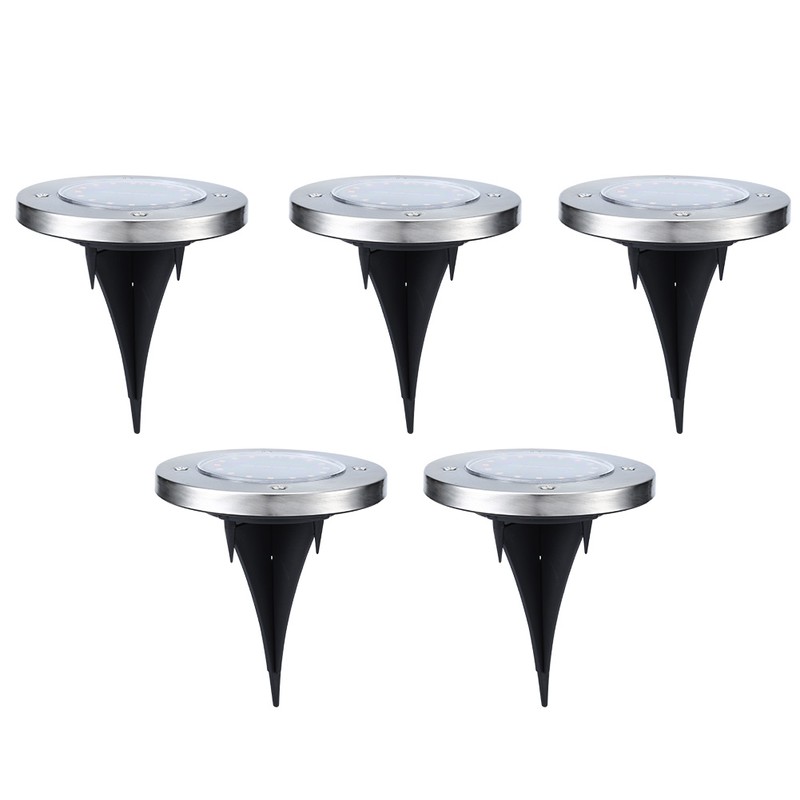 5Pcs Solar Power Underground Light Landscape Lamp 16 LED RainProof