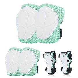 Children's Knee Pads, Adjustable Inline Skates, Children's Knee Pads Protector Set, Knee and Elbow Pads, Wrist Guards, Children's Protectors for Inline Skating Skateboard