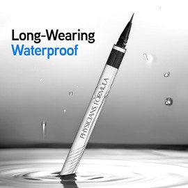 Physicians Formula Physicians Formula Eye Booster Super Slim Liquid Eyeliner, Waterproof Precision with a Lash-Boosting Complex, Natural Finish, & Sensitive Skin Approved, Cruelty-Free & Vegan -Ultra Black