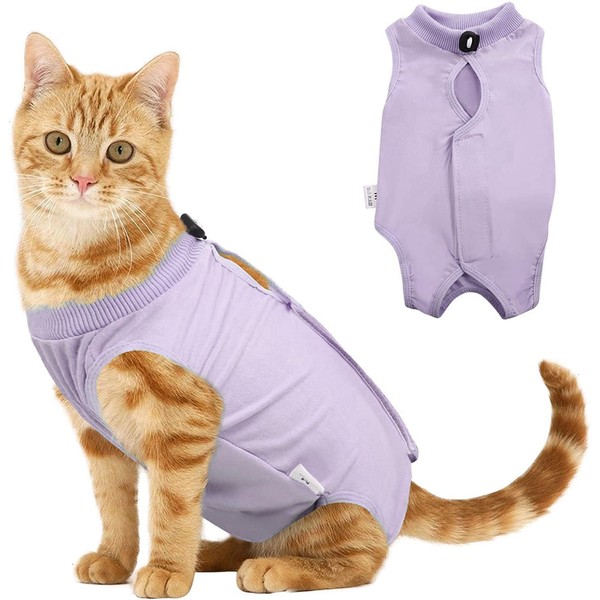 Voarge Recovery Suit Cat, Cat Bodysuit After Surgery, Anti-Leaking, Prevent