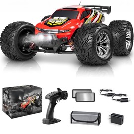 4x4 RC Cars for Adults 48kmh High-Speed - 1:12 Scale Large Waterproof Remote Control Truck, Offroad Electric Monster Car, 2 Batteries 30+ Min Play, All Terrain