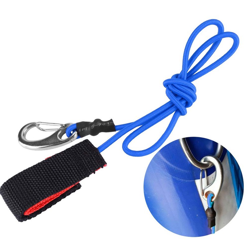 AYNEFY Boating Paddle Leash,kayak leash ylon Paddle Leash Black Elastic