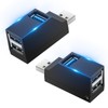 AXFEE 2pcs Mini USB Hub, USB 3.0 Hub ortable Adapter