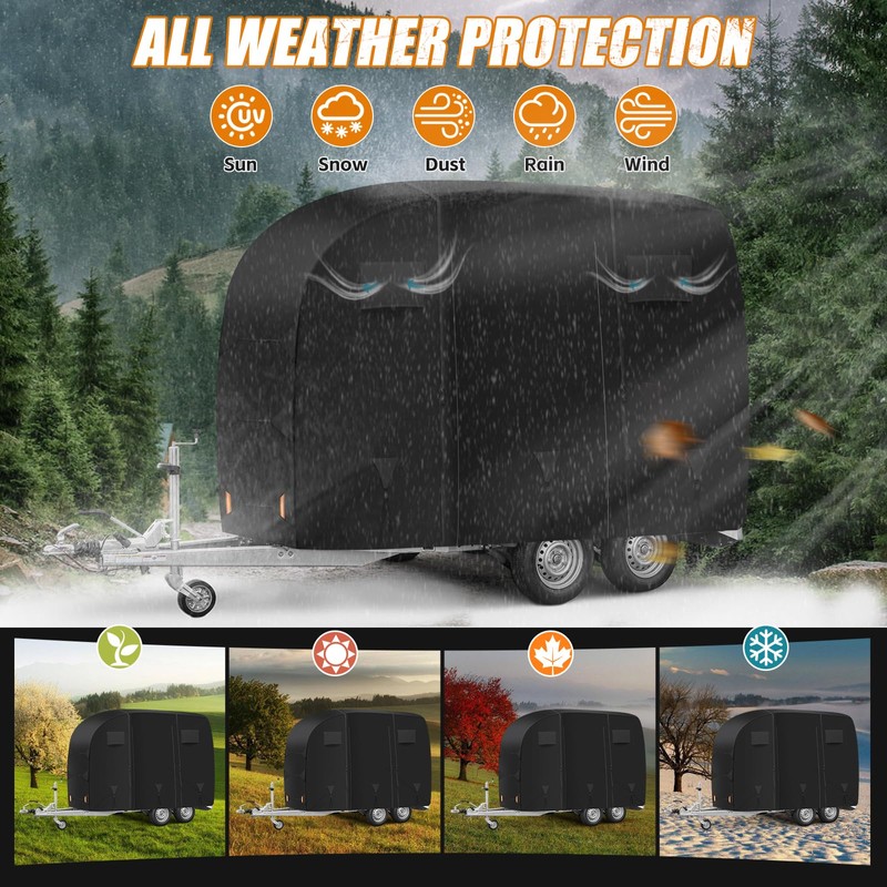 Kistrba 14-16FT Horse Trailer Cover for Most 2-Horse Trailers