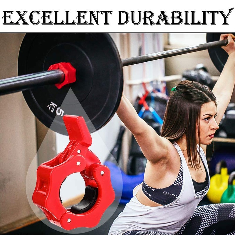 Rayong 4 Pcs 1 Inch Olympic Barbell Clamps Collars, Weightlifting