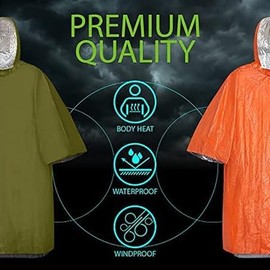 Thermal Insulated Sheet, For Outdoors, Disasters, Convenient Poncho, For Simple Toilets, Blindfold Sheet, Poncho, Survival Sheet, Cold Protection, Heat Shielding Sheet, For Evacuation, Earthquakes,