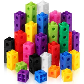 Jenaai 100 Pcs Linking Cubes Plastic Counting Cube back to school Counting Block Snap Math Cube Math Manipulative for Homeschool Preschool Classroom teacher Supplies Stem Activities