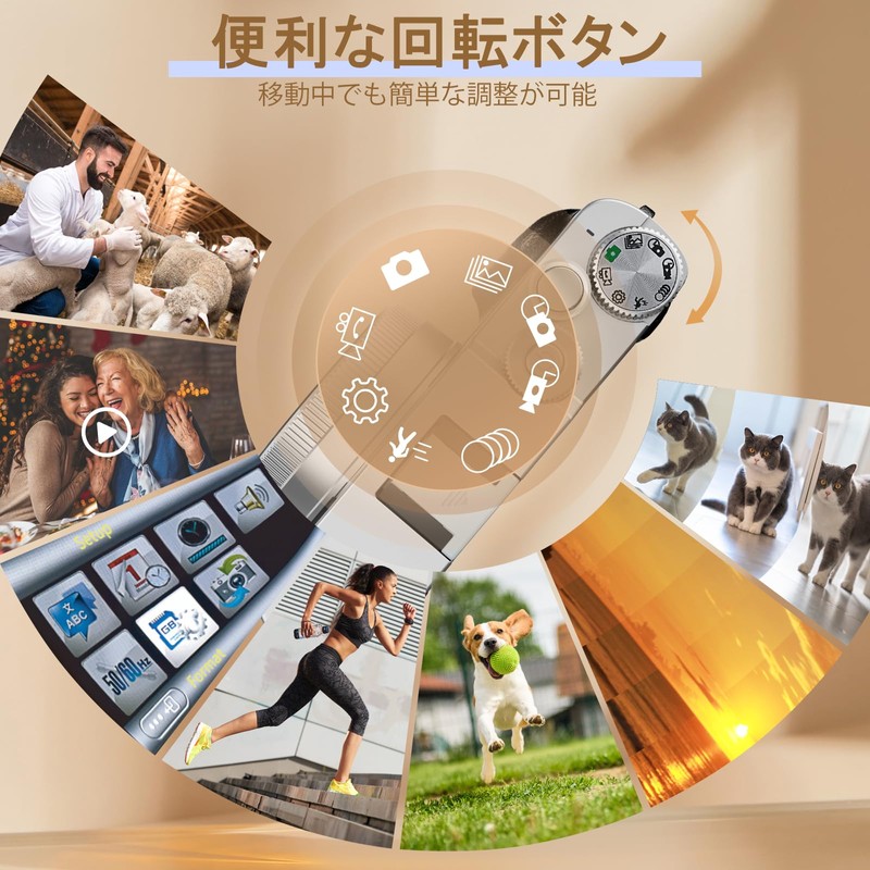 SIXTARY 4K Digital Camera, 48 Megapixels, Autofocus, Image Stabilization, 16x
