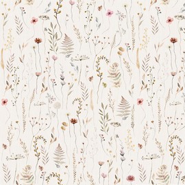 GaliGali Floral Peel and Stick Wallpaper, Botanical Nature Wall Paper for Bedroom Bathroom Renter Friendly Removable Waterproof Wallpaper, 17.3"x118", NO.CA09045C-3