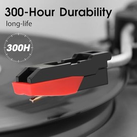 1 Cartridge with 4 Record Player Needles Replacement – Diamond Stylus for Crosley, ION, Victrola, LP Vinyl Player – Easy Install Turntable Parts Kit