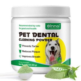 Dog Teeth Cleaning Dental Powder, Dental Powder for Dogs Teeth Breath Freshener, Plaque & Bad Breath Off Powder Dog Dental Care, Probiotics Teeth Cleaning Powder for Small, Medium and Large Dogs, 80g