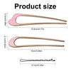 7 Pcs French Hair Pin Metal, U Shaped Hair Fork