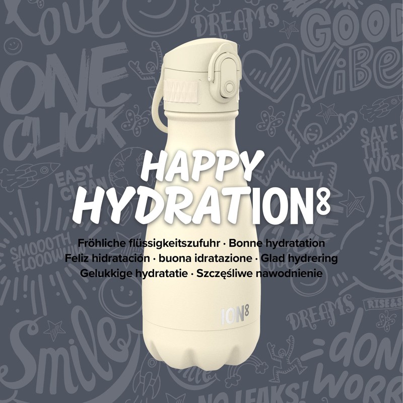Ion8 Leak-Proof Reusable Insulated Drinking Bottle Stainless Steel 280 ml