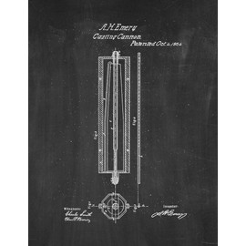 Casting Cannon Patent Print Chalkboard (5" x 7") M13182
