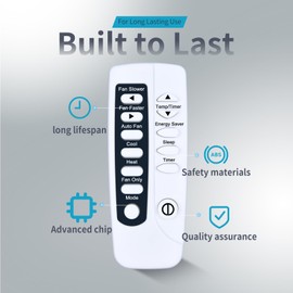 ZWP Replacement Remote Control for Frigidaire Window Air Conditioner, Replace Most Models for Frigidaire Air Conditioner Remote Control