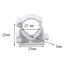 20Pcs 25mm / 0.98" Pipe Clamps Fix Support PVC Water Pipe Clamp Clips Gas Hose Pipe Fixed Clips Threading Pipe Tubing Clips Plastic Pipe Clamp Fixed Buckle, White