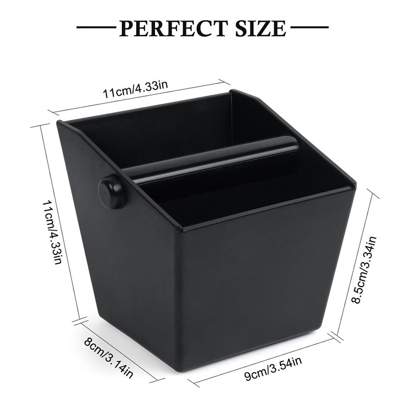 Coffee Knock Box, Coffee Grounds Container, Espresso Grounds Bin Knock