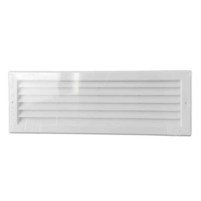 La Ventilazione P3713B White Plastic Rectangular Air Vent Grille for