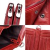 Lurrose Cartera Para Hombre De Piel Roja Protección Rfid Monedero