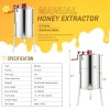 CREWORKS 3/6 Frame Manual Honey Extractor Spinner Beekeeping Equipment w/