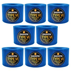 DAHHFM Type VI Spa Filters for Saluspa Hot Tub Filters for Coleman Spa Filters, Blue Upgrade Style (8 Pack)