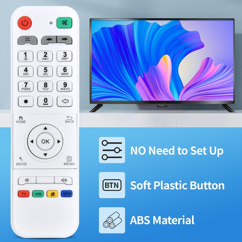 TCNOUMT Replace Remote Control fit for LOOL Loolbox IPTV Box
