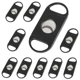 tlhaoa Cigar Cutter Double Blade Guillotine Portable Double Stainless Steel Blade Cigar Clippers Tool 10 Pack