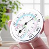 BORDEAG Pack of 4 Thermometer Hygrometer, 58 mm Analogue Thermometer,