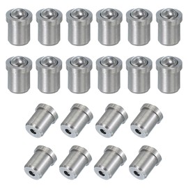 PATIKIL 20 Pcs Ball Plungers 304 Stainless Steel Ball Point Spring Plungers Cabinet Ball Catch Latch Catcher for Door Closet Drawer (3x4mm)