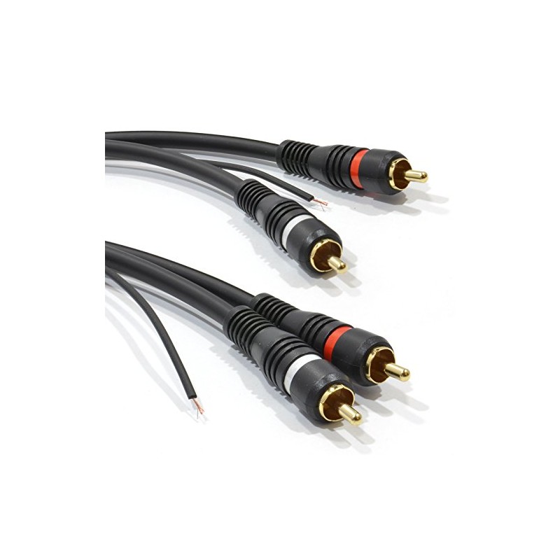2 x RCA Shielded RCA Audio Cable Oxygen Free Copper