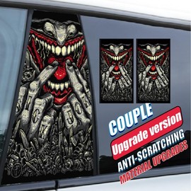 Joker Big Mouth Decorative Sticker For Door, Joker Car B-Pillar Sticker Decal, Vehicles, Dustproof, Scratchproof & Waterproof PET-Maretial Sticker sticker mule car sticker car decal Decoration - Color: Style 2