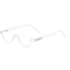 The Shay Colorful Semi-Rimless Half Reader Reading Glasses, 2.00 Clear